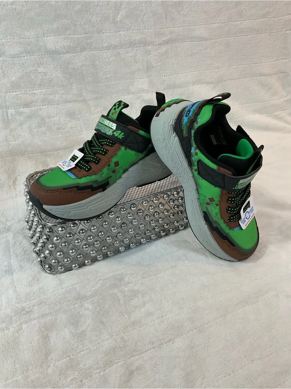 Skechers Mega-Craft 4K Minecraft Green Brown Multi Sz 13T/12UK/30EU 402160L